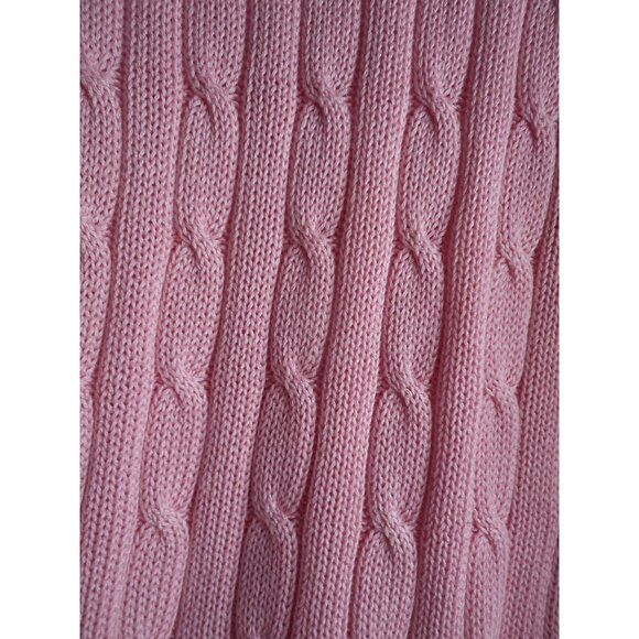 Vintage Brooks Brothers 346 Pink crew neck Sweater 100% cotton Size L cable knit - Picture 4 of 5